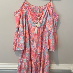 Lilly Pulitzer sundress. Off shoulder design.